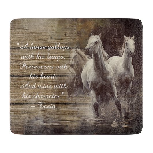 Wild Horses Inspirerend Quote Snijplank (Voorkant)