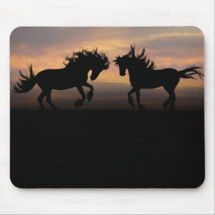 Wild Horses Silhouette Muismat