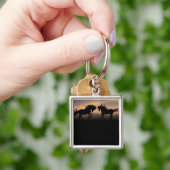 Wild Horses Silhouette Sleutelhanger (Hand)