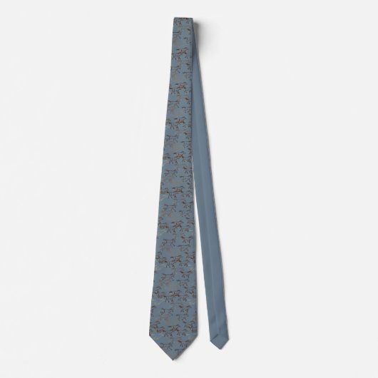 Wild Horses Slate Blauw Grijs Stropdas (Voorkant)