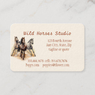 Wild Horses Studio Custom Visitekaartje