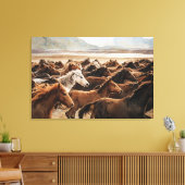 Wild Horses Waterverf Art Print (Insitu (Woonkamer))