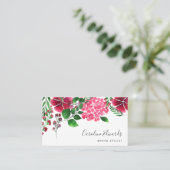 Wild Hydrangea | Waterverf Floral Visitekaartje (Staand voorkant)