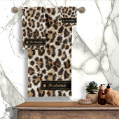 Wild Ideas Gold Label White Leopard ID1160 Bad Handdoek