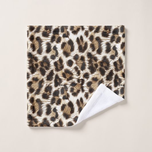 Wild Ideas Gold Label White Leopard ID1160 Bad Handdoek (Wasdoekje)