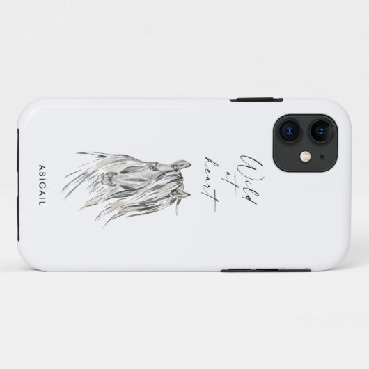 Wild in Heart Custom Horse Case-Mate iPhone Case (Achterkant (horizontaal))