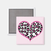 Wild in Heart Leopard Print Magneet (Voorkant / Achterkant)