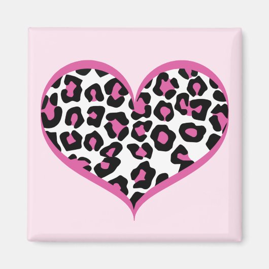 Wild in Heart Leopard Print Magneet (Voorkant)