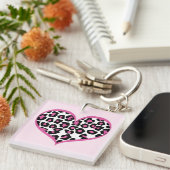 Wild in Heart Leopard Print Sleutelhanger (Voorkant Rechts)