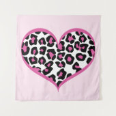 Wild in Heart Leopard Print Wandkleed (Voorkant)