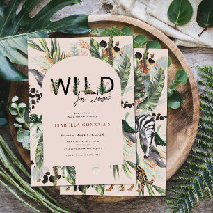 Wild In Love Jungle Bruiloftsfeest Kaart