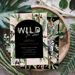 Wild In Love Jungle Bruiloftsfeest Kaart