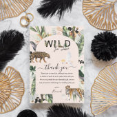 Wild in Love | Jungle Bruiloftsfeestje Bedankkaart