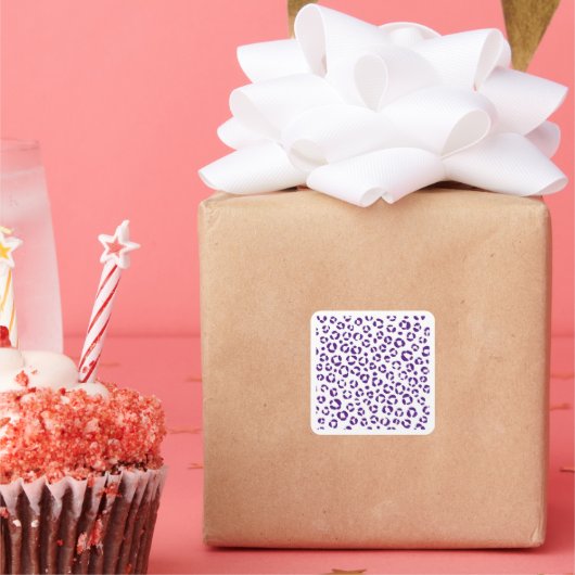 Wild in Violet Vierkante Sticker (Feest)