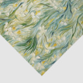 Wild Iris Ivoor Groen Geel Weefsel Papier (Detail)