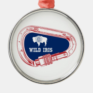 Wild Iris tijdens het beklimmen Carabiner Metalen Ornament