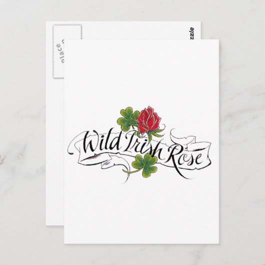 Wild Irish Roos Briefkaart (Voorkant / Achterkant)
