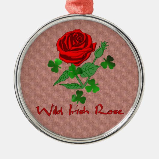 Wild Irish Roos Metalen Ornament (Voorkant)