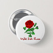 Wild Irish Roos Ronde Button 5,7 Cm (Voorkant /achterkant)