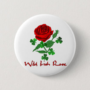 Wild Irish Roos Ronde Button 5,7 Cm