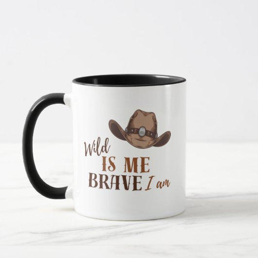 WILD IS ME BRAVE Ik ben twee-tonige koffie Mok (Links)