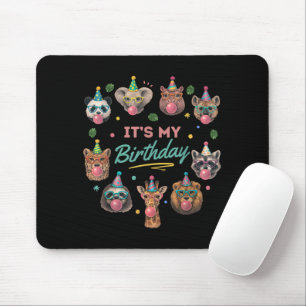 Wild Jungle Dieren Verjaardagsfeest Ontwerp Muismat