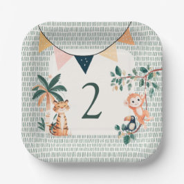 Wild Jungle Theme Birthday Party Papieren Bordje