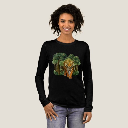 “Wild Jungle Tiger – Nature-Inspired Magnetic Fram Tri-Blend Shirt (Voorkant)