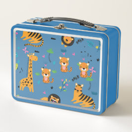 Wild Jungle Tigers Giraffes & Lions pattern