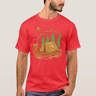 Wild kamperen meisje t-shirt
