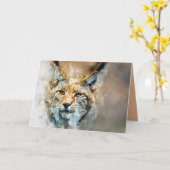 wild kattenwenskaart kaart (Gele Bloem)