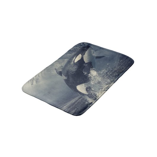 Wild Killer Whale Jumping Badmat (Gekanteld)