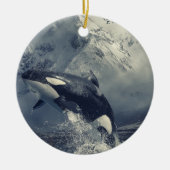 Wild Killer Whale Jumping Keramisch Ornament (Voorkant)