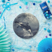Wild Killer Whale Jumping Papieren Bordje (Feest)