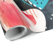 Wild, kleurrijk hart cadeaupapier (Rol Hoek)