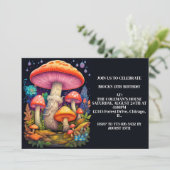 Wild Kleurrijke Paddenstoelen Verjaardagsfeestje Kaart (Staand voorkant)