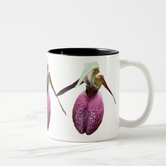 Wild Lady Slipper Flower Photo Coffee Mok (Rechts)