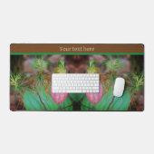 Wild Lady Slipper Orchid Evergreens gepersonalisee Bureaumat (Keyboard & Muis)