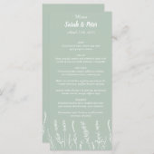 Wild Lavender Wedding Flat Menu (Voorkant / Achterkant)