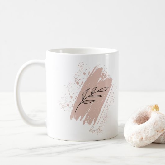 Wild Leaf Doodles Koffiemok (Met donut)