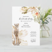 Wild Leopard Bachelorette Party Weekend Itinerary Kaart (Staand voorkant)