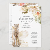 Wild Leopard Bachelorette Party Weekend Itinerary Kaart (Voorkant / Achterkant)