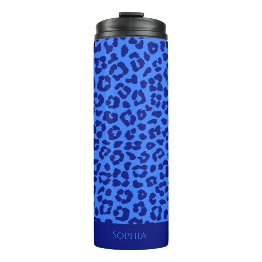 Wild Leopard-Blue- Thermosbeker (Voorkant)
