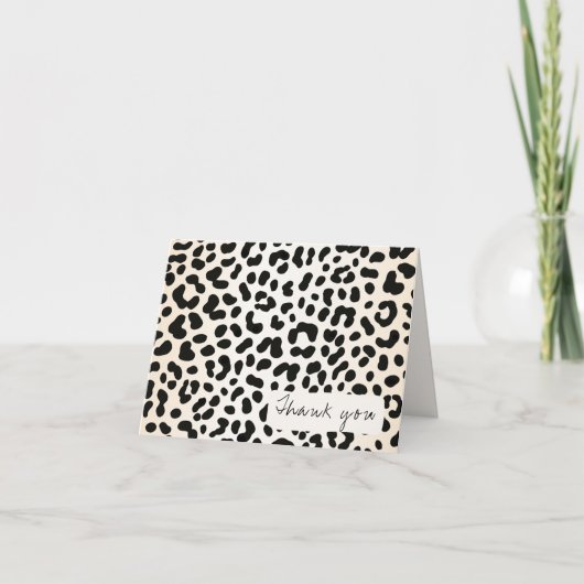 Wild Leopard Cheetah Bedankkaart (Voorkant)