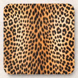 Wild Leopard Energy – Bold Animal Print Fashion Bier Onderzetter
