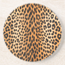 Wild Leopard Energy – Bold Animal Print Fashion Zandsteen Onderzetter