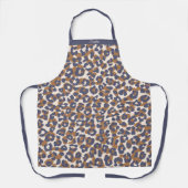 Wild Leopard Print-Blue en Brown- Schort (Voorkant)