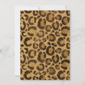 Wild Leopard Print Bruids Douche Uitnodiging (Achterkant)