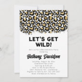 Wild Leopard Print Bruids Douche Uitnodiging (Voorkant)
