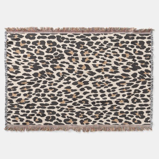 Wild Leopard Print Custom Gooi Deken (Voorkant)